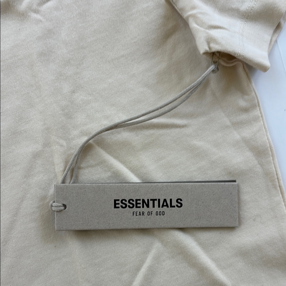 Essentials Cream Short Sleeve Tee - Picture 4 of 6